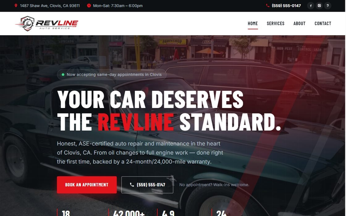 Auto service website demo