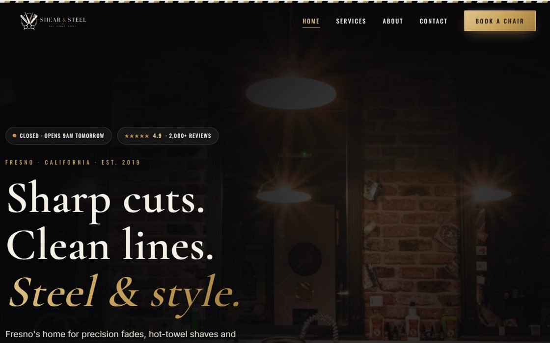 Barbershop website demo
