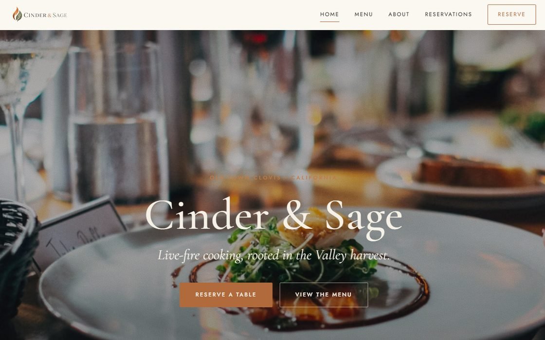 Restaurant website demo