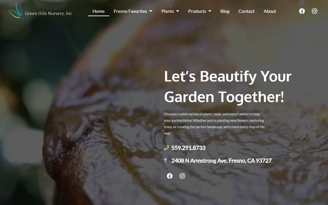 Green Hills Nursery website